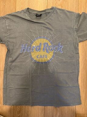 Hard Rock Cafe Crew Neck Tee in Slate Blue